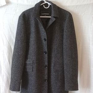Express Wool Pea Coat, Sz 6, Grey NWOT